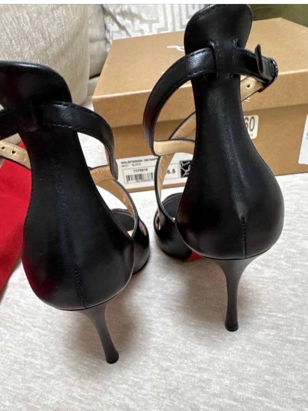 Christian Louboutin Malefissima 100 Nappa Leather Heels Black Size 36.5 - Picture 7 of 9
